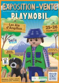 2ème exposition et vente de jouets Playmobil aux Aix d'Angillon - Près de Bourges - 18. Du 25 au 26 février 2017 aux Aix d'Angillon. Cher.  11H00
